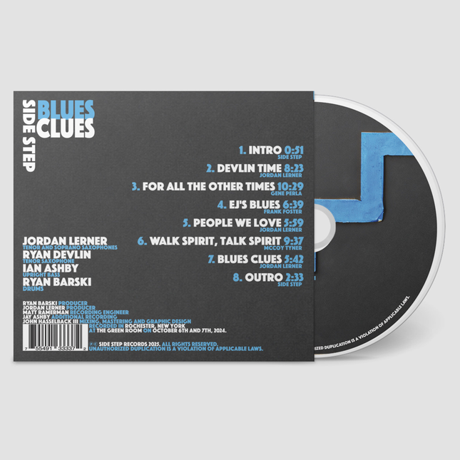 Side Step – Blues Clues CD back cover with tracklist