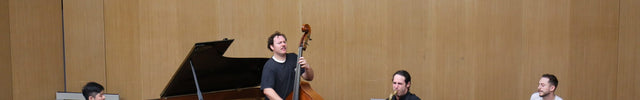 Side Step performing in Taiwan, left to right: Leon Hsu on piano, Ian Ashby on bass, Jordan Lerner on tenor saxophone, and Ryan Barski on drums