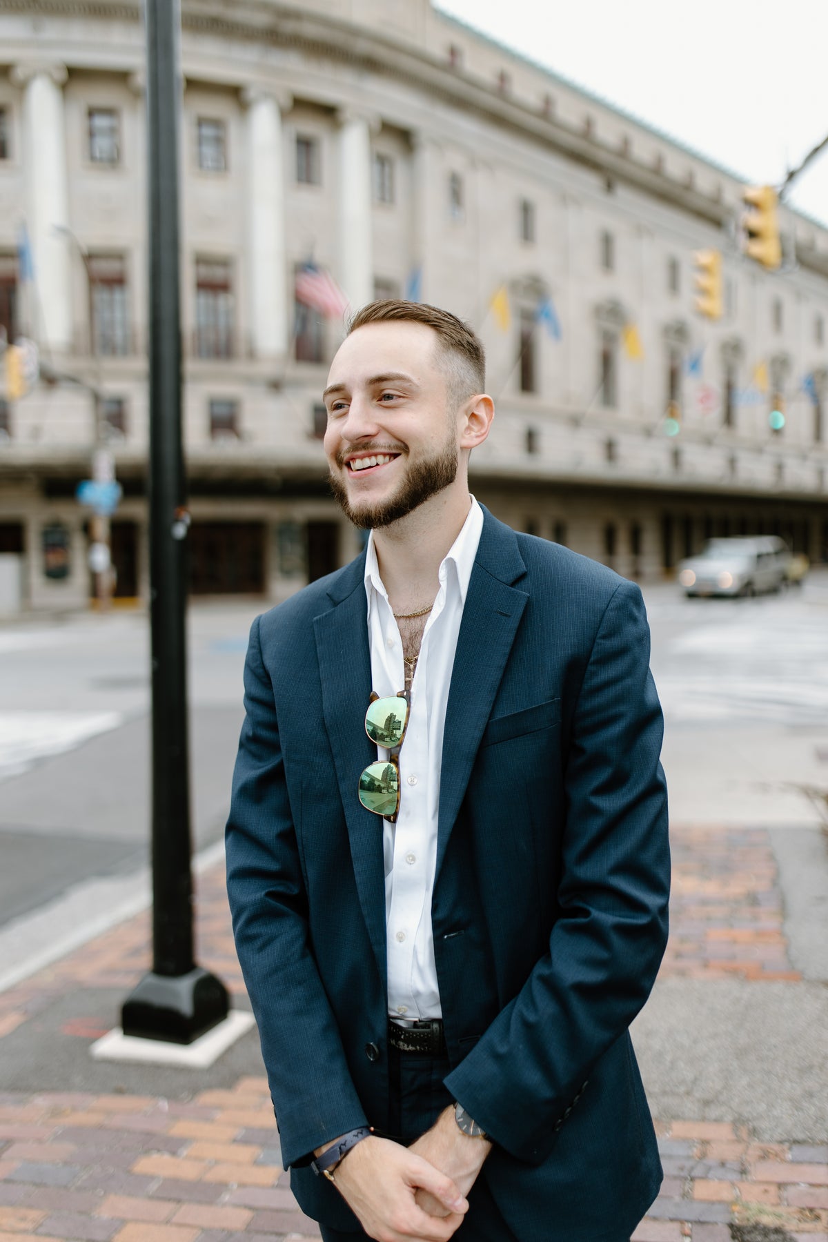 Ryan Barski outside the Eastman Theatre